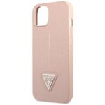 Guess GUHCP14MPSATLP iPhone 14 Plus / 15 Plus 6.7" pink hardcase SaffianoTriangle Logo - imagine 6