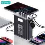 USAMS Powerbank 80000mAh 130W 2C+3AQC3.0+PD Fast Charge black/black STXLOGTC01 (US-CD196) + U-cable - imagine 6