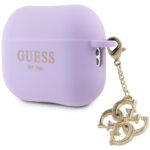 Guess GUAP2LECG4U AirPods Pro 2 (2022/2023) cover purple Liquid Silicone Glitter Triangle C - imagine 4