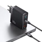 USAMS Charger 2xUSB-C+1xUSB T52PD140W PD Fast Charging US-CC168 + U82 USB-C/USB-C US-SJ581 cable - imagine 3