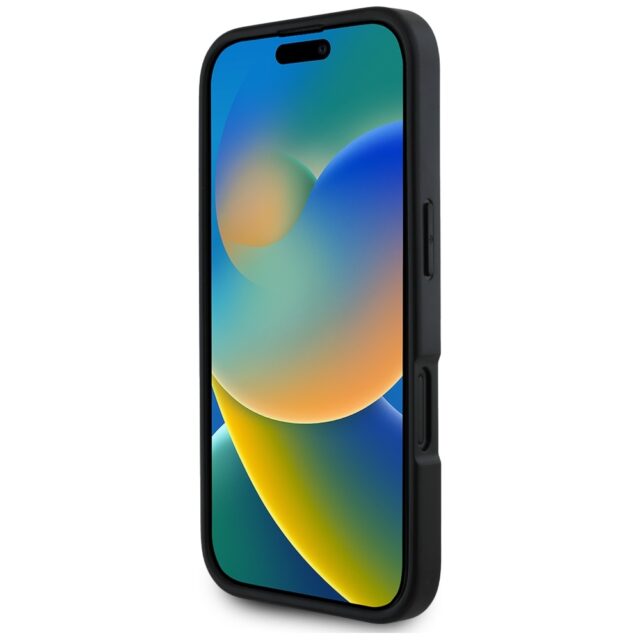 Case Karl Lagerfeld HC Grained PU Cardslot Metal Signature to iPhone 16 black - imagine 5