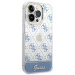 Guess GUHCP14LHG4MHB iPhone 14 Pro 6,1" blue hardcase 4G Pattern Script - imagine 4