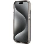 Guess GUHMP15SHFWFCK iPhone 15 / 14 / 13 6.1" black hardcase IML Flowers Wreatch MagSafe - imagine 5