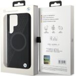 Case BMW BMHMS24L23RTPK S24 Ultra S928 black hardcase Signature Leather Half Textured & Circle MagSa - imagine 8