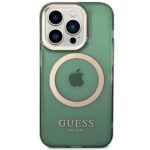 Guess GUHMP14LHTCMA iPhone 14 Pro 6.1" khaki hard case Gold Outline Translucent MagSafe - imagine 3