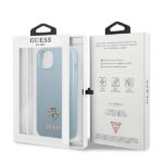 Guess GUHCP13MPS4MB iPhone 13 / 14 / 15 6.1" blue hardcase Saffiano 4G Small Metal Logo - imagine 8