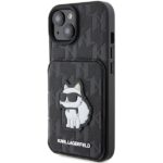 Karl Lagerfeld KLHCP15SSAKCNSCK iPhone 15 / 14 / 13 6.1" black hardcase Saffiano Cardslots and - imagine 2