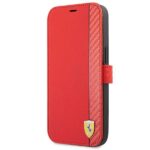 Ferrari FESAXFLBKP13SRE iPhone 13 mini 5,4" red book On Track Carbon Stripe
