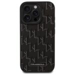 Karl Lagerfeld KLHMP16XPKHPORPK iPhone 16 Pro Max 6.9" hardcase black Leather Monogram Metal L - imagine 3