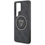 Case Guess 4G Glitter Triangle Buttons MagSafe for Samsung Galaxy S25 Ultra black - imagine 6