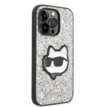 Karl Lagerfeld KLHCP14LG2CPS iPhone 14 Pro 6,1" silver hardcase Glitter Choupette Patch - imagine 4
