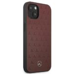 Mercedes MEHCP13MPSQRE iPhone 13 / 14 / 15 6,1"red hardcase Leather Stars Pattern - imagine 4