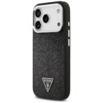 Case Guess Glitter Triangle Logo MagSafe for iPhone 17 Pro black - imagine 2