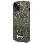 Guess GUHCP14SHGGSHN iPhone 14 / 15 / 13 6.1" green hard case Glitter Script - imagine 2