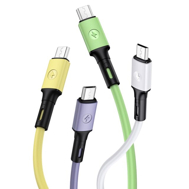 USAMS U52 microUSB 2A Fast Charge Cable 1m green SJ435USB02 (US-SJ435) - imagine 3
