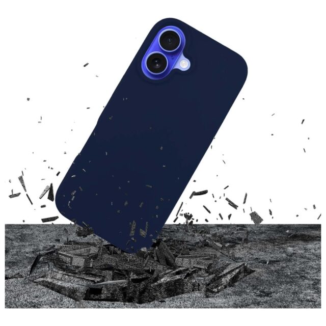 3MK Silicone Case iPhone 16 6.1" dark navy - imagine 3