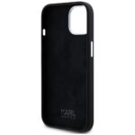 Case Karl Lagerfeld Silicone Metal Script Logo for iPhone 15 black - imagine 7