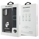 Karl Lagerfeld KLHCP16SSAKCPBK iPhone 16 6.1" black hardcase Saffiano Karl&Choupette Metal Pi - imagine 6