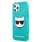 Karl Lagerfeld KLHCP12LCHTRB iPhone 12 Pro Max 6,7" blue hardcase Glitter Choupette Fluo - imagine 2