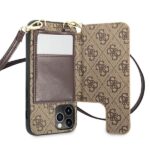 Guess GUHCP12MCB4GB iPhone 12 / 12 Pro 6,1" brown hardcase 4G Crossbody Cardslot - imagine 4