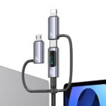 USAMS Kabel 6w1 Fast charging 60W 2m     Data Cable Digital Display Alluminuim Alloy Seria Sufeng (SJ736) - imagine 4