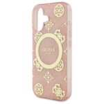 Guess GUHMP16SH4PYEEP iPhone 16 6.1" pink hardcase IML Peony On 4G Background MagSafe - imagine 6