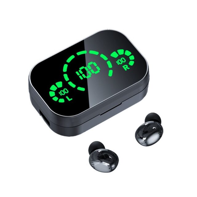 Extralink Bluetooth Headphones with Noise Reduction and LED Display - Black - imagine 2