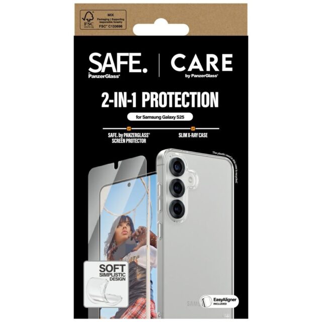 CARE by PanzerGlass Fashion 2in1 Case+Glass protection set for Samsung Galaxy S25 - imagine 4