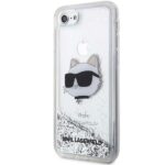 Karl Lagerfeld KLHCI8LNCHCS iPhone 7/8/SE 2020 / SE 2022 silver hardcase Glitter Choupette H - imagine 2