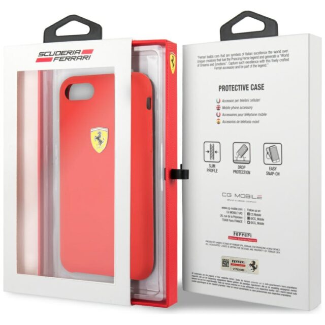 Ferrari Hardcase FESSIHCI8RE iPhone 7/8/ SE2020 red Silicone - imagine 8