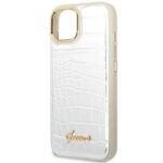 Guess GUHCP14SHGCRHS iPhone 14 / 15 / 13 6.1" silver hardcase Croco Collection - imagine 6