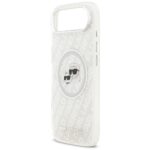 Karl Lagerfeld IML Glitter Karl & Choupette Heads Logo MagSafe Case for iPhone Air Gray - imagine 6
