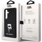 Karl Lagerfeld KLHCS24SGKNPSK S24 S921 black hardcase Fixed Glitter Ikonik Logo Metal Pin - imagine 8
