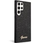 Guess GUHCS23LHGGSHK S23 Ultra S918 black hard case Glitter Script - imagine 3