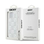 DKNY DKHCP15SLCPEPT iPhone 15 / 14 / 13 6.1" white hardcase Liquid Glitter Multilogo - imagine 8