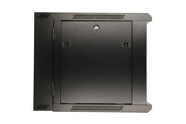 Extralink 12U 600x600 AZH Black | Rackmount cabinet | wall mounted, swing type - imagine 5