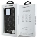 Karl Lagerfeld KLHMP16LPKHPORPK iPhone 16 Pro 6.3" hardcase black Leather Monogram Metal Logo - imagine 8