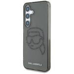 Karl Lagerfeld Rhinestones Karl Head Logo Case for Samsung Galaxy S25 Black - imagine 2