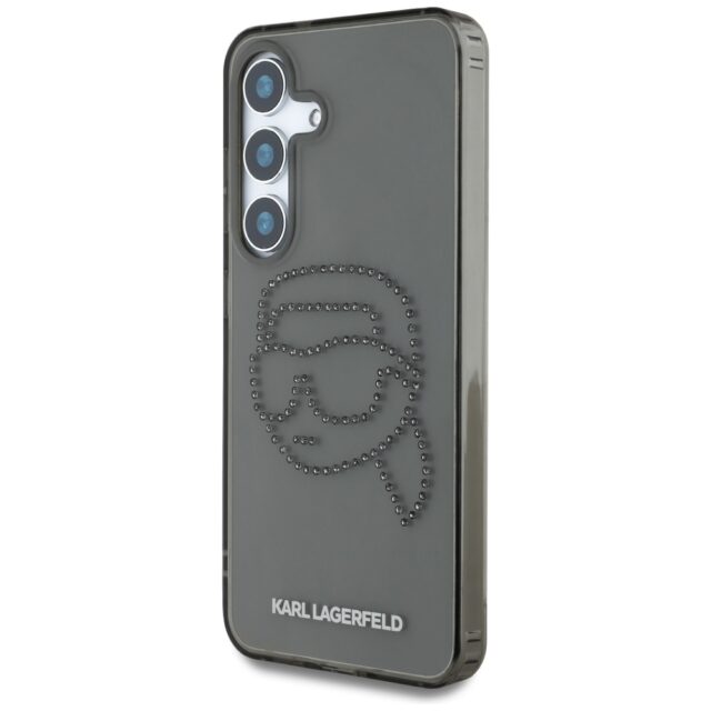 Karl Lagerfeld Rhinestones Karl Head Logo Case for Samsung Galaxy S25 Black - imagine 2
