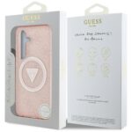 Case Guess 4G Glitter Triangle Buttons MagSafe for Samsung Galaxy S25 pink - imagine 8