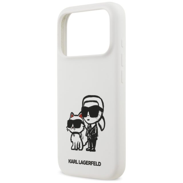 Case Karl Lagerfeld Silicone K&C Sketch  & Logo MagSafe for iPhone 17 Pro white - imagine 6