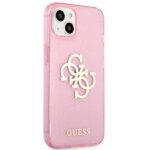 Guess GUHCP13SPCUGL4GPI iPhone 13 mini 5,4" pink hard case Glitter 4G Big Logo - imagine 4