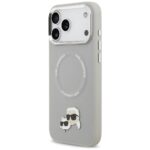 Karl Lagerfeld Karl & Choupette Pins MagSafe Case for iPhone 17 Pro Gray - imagine 2