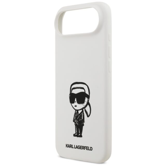 Case Karl Lagerfeld Silicone Karl Sketch & Logo MagSafe for iPhone Air white - imagine 6