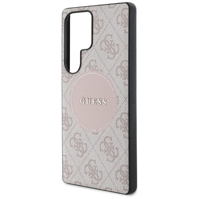 Case Guess 4G Round Patch Classic Logo MagSafe to Samsung Galaxy S25 Ultra pink - imagine 6