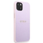 Guess GUHCP13SPSASBPU iPhone 13 mini 5,4" purple Saffiano Hot Stamp & Metal Logo - imagine 4