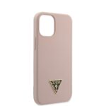 Guess GUHCP12SLSTMLP iPhone 12 mini 5,4" light pink hardcase Silicone Triangle Logo - imagine 10