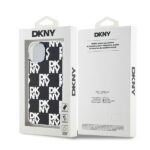 DKNY DKHCP15SHDLCEK iPhone 15 / 14 / 13 6.1 inch black hardcase IML Checkered Mono Pattern - imagine 8