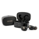 Guess Bluetooth Headphones GUTWSJL4GBKTWS + Docking Station Black 4G