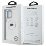 Karl Lagerfeld KLHMP13XHLSCHH iPhone 13 Pro Max 6.7" white hardcase IML Metal Choupette Head - imagine 8